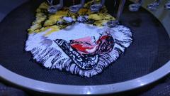Japanese akita embroidery design in progress