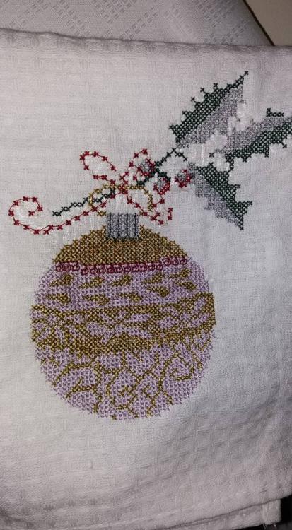 Christmas ball embroidered design