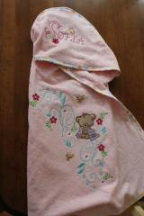 Embroidered baby towel Teddy bear