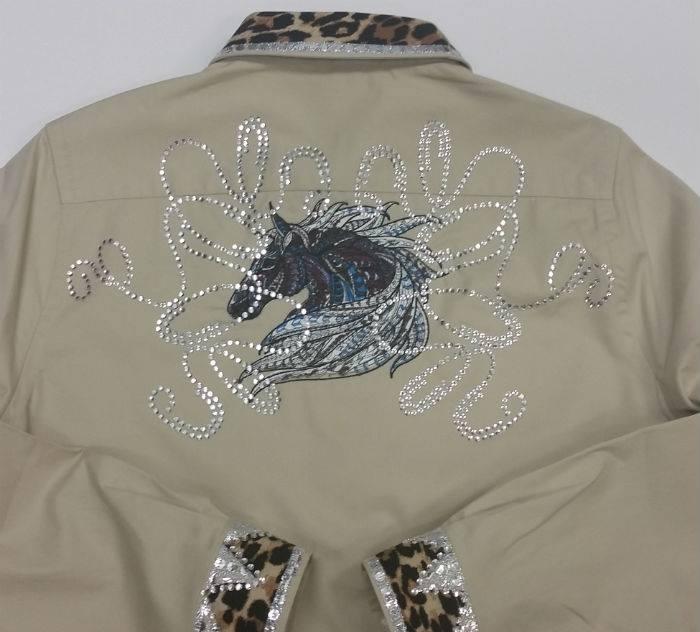Embroidered jacket with Mosaic horse design