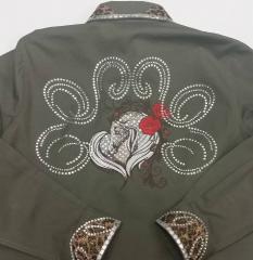 Embroidered jacket with Horse heart