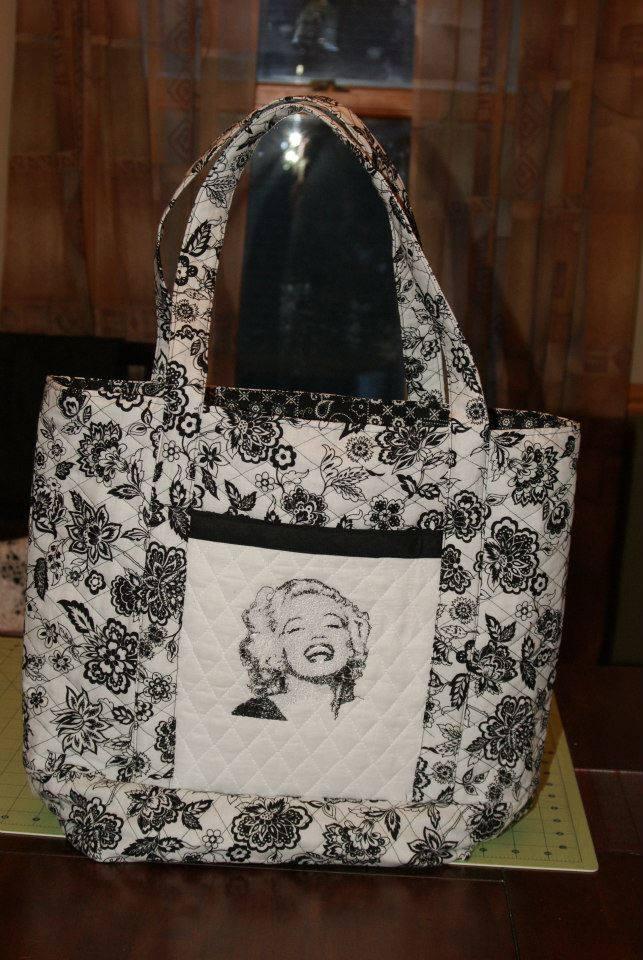 Marilyn Monro embroidered bag
