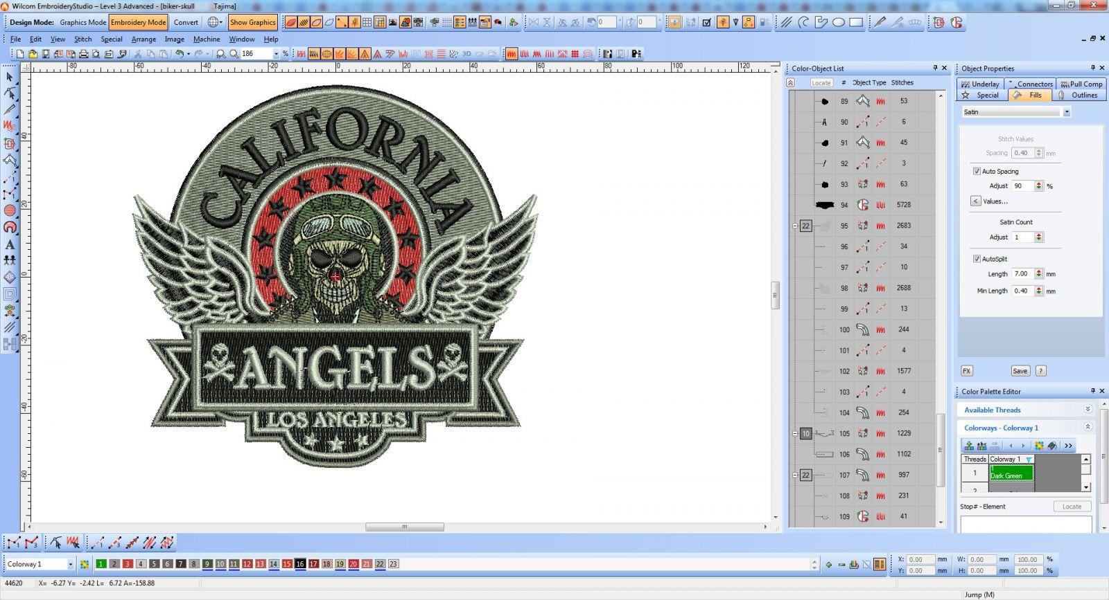 California Angels embroidery design
