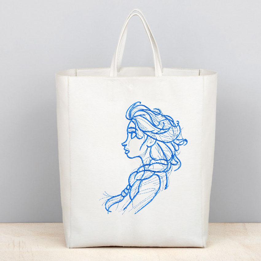 Embroidered bag with Anna from Frozen