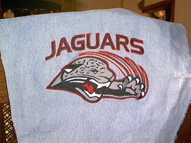 Jacksonville Jaguars logo machine embroidery