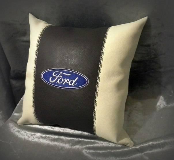 Embroidered pillow with Forrd logo