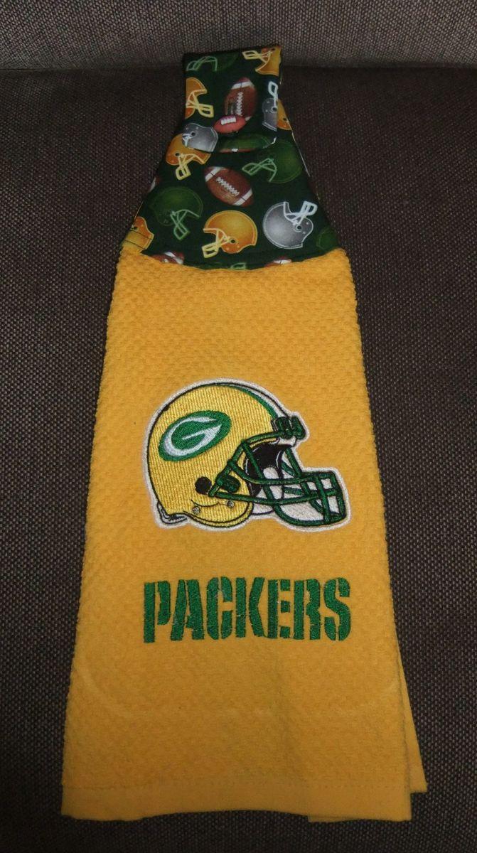 Green Bay Packers logo embroidered at towel