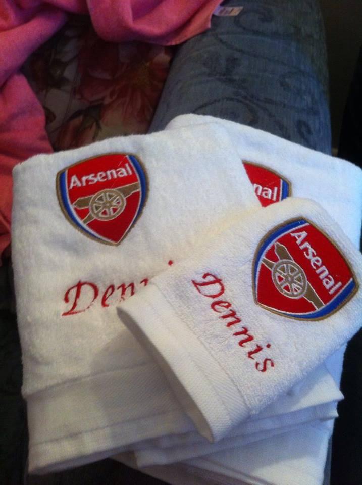 Arsenal FC embroidery design towel