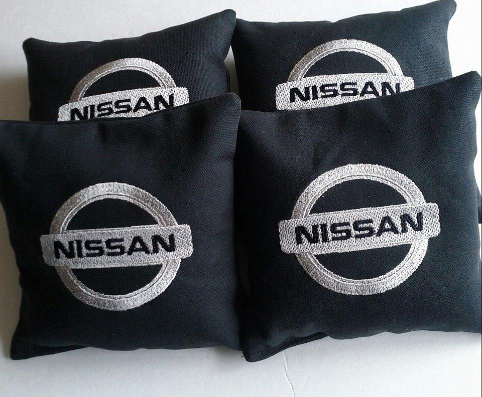 Nissan embroidered pillow