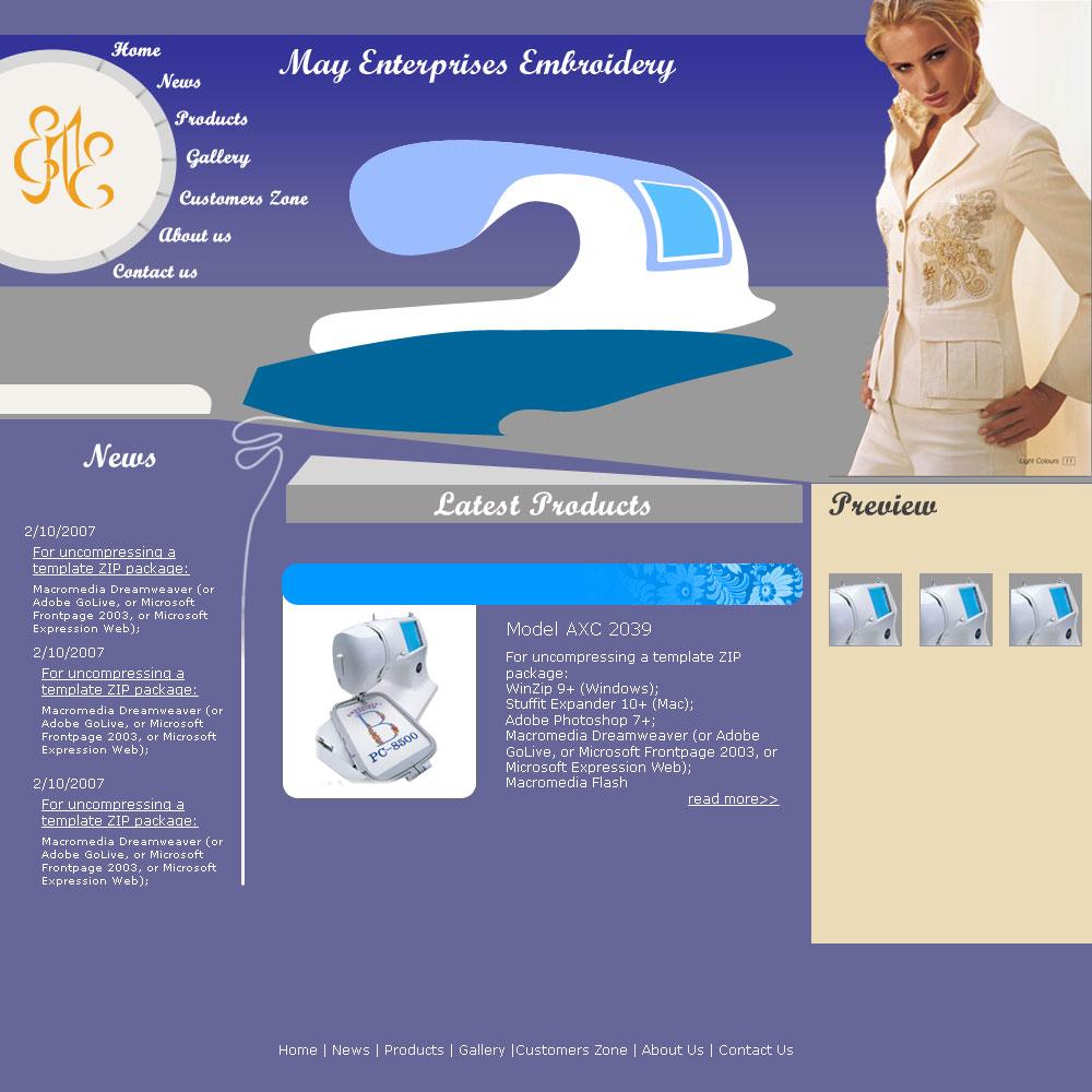 EME concept website template design