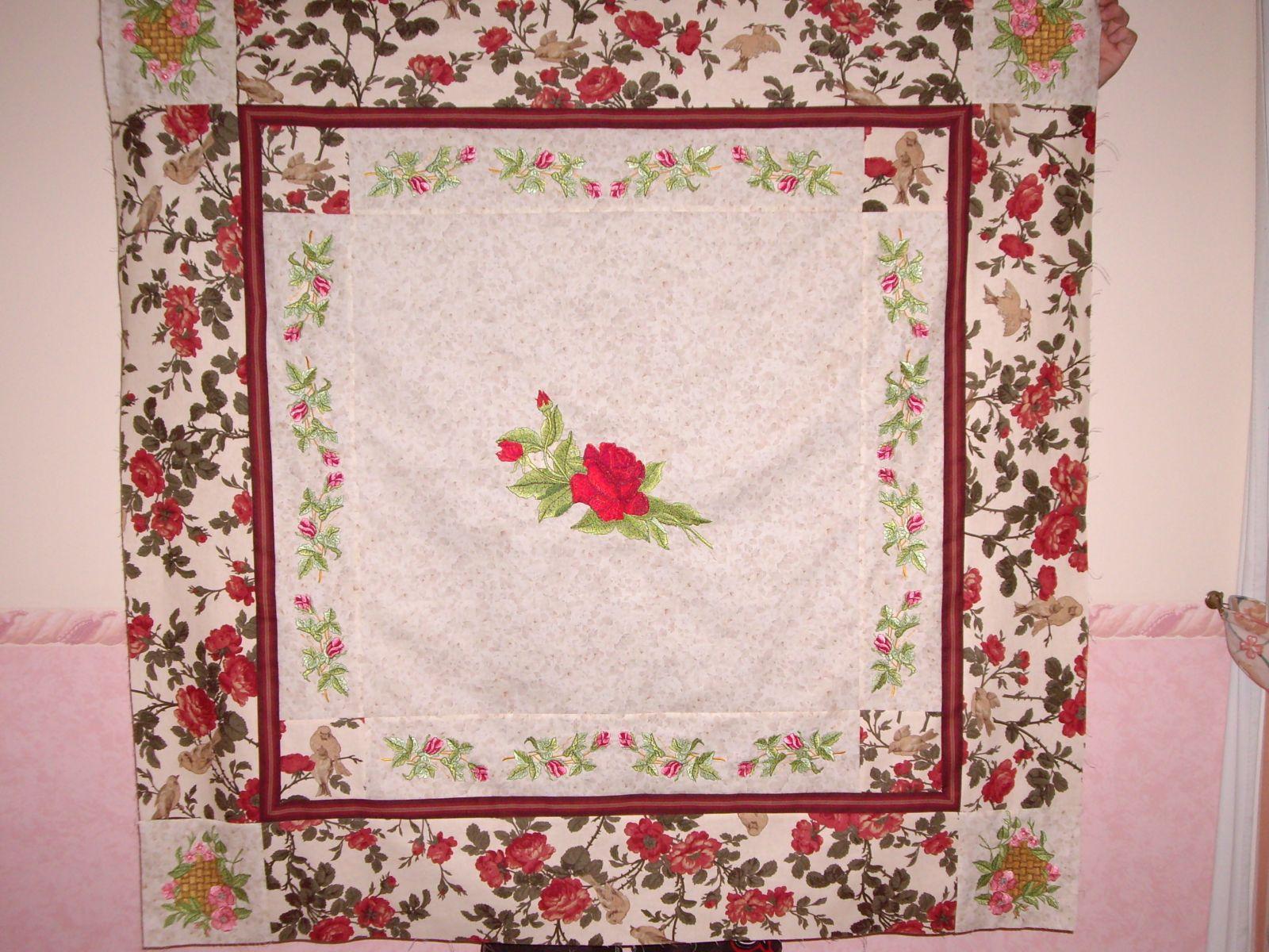 The rose garden embroidery at quilt