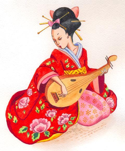 Geisha traditional art