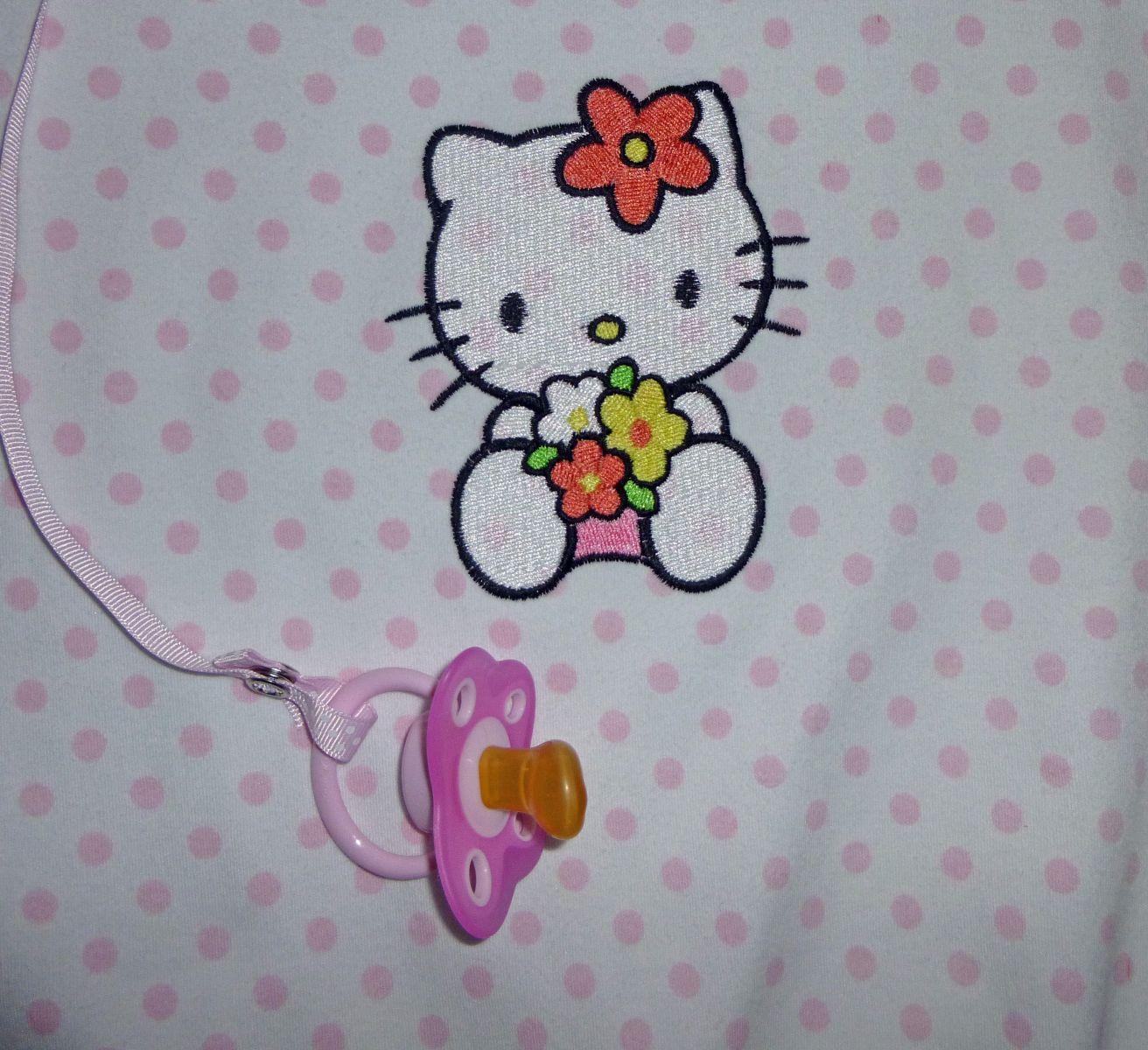 Embroidered Hello kitty design