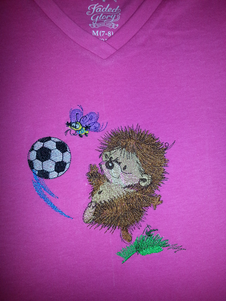 Hedgehog embroidery design