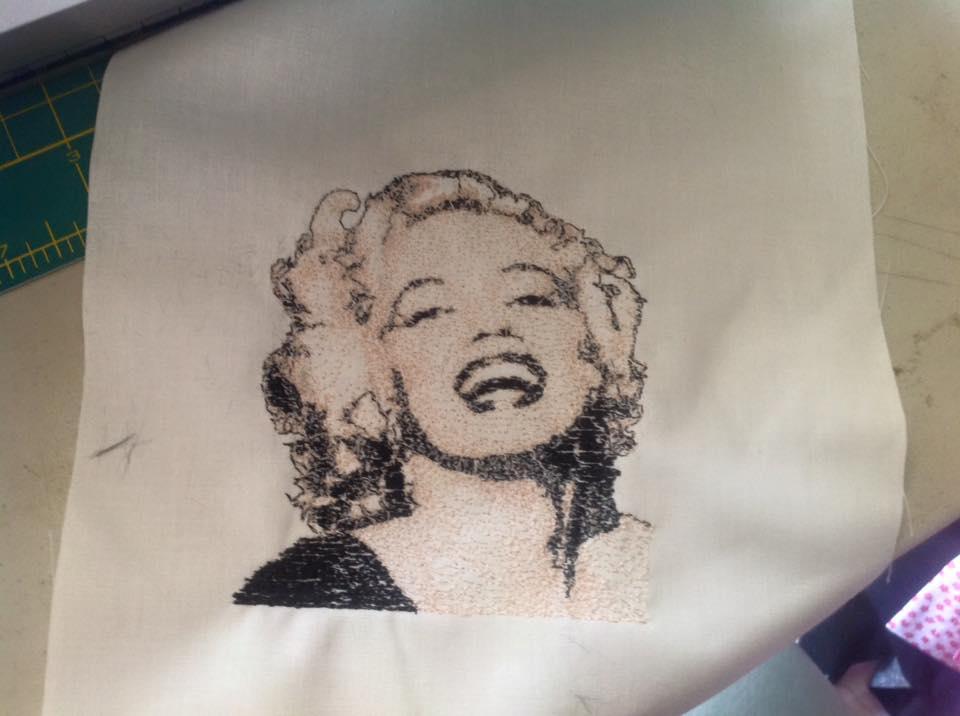 My Marylin Monro embroidered cushion covers
