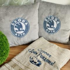 Pillows with Skoda logo