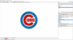 Cubs logo embroidery design preview
