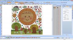 Baby embroidery for quilt screenshot at Wilcom software
