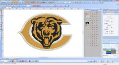 Chicago Bears logo embroidery