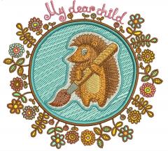 My Dear Child cute embroidery design