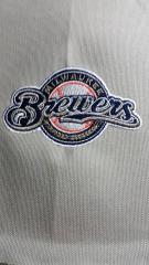 Embroidered towel with Milwaukee Brewers logo