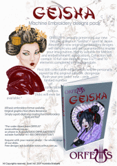 Orfeus advertising Geisha embroidery collection