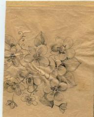 Original sketches for flower embroidery collection
