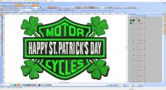 Happy St. Patrick day embroidery design