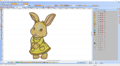 Little cute bunny embroidery design preview