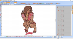Loving girl preview embroidery design