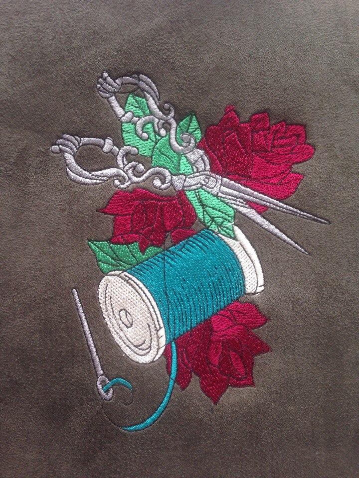 Sewing kit embroidery design