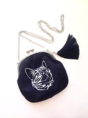 Embrace Independent Spirit: Chic Leather Cat Embroidered Bag for Girl