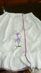 Violet Chrysanthemum Embroidery Design: A Touch of Elegance for Skirt
