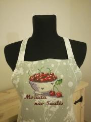 Embroireded apron bowl of cherries free design