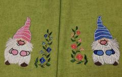 Two dwarves embroidery design