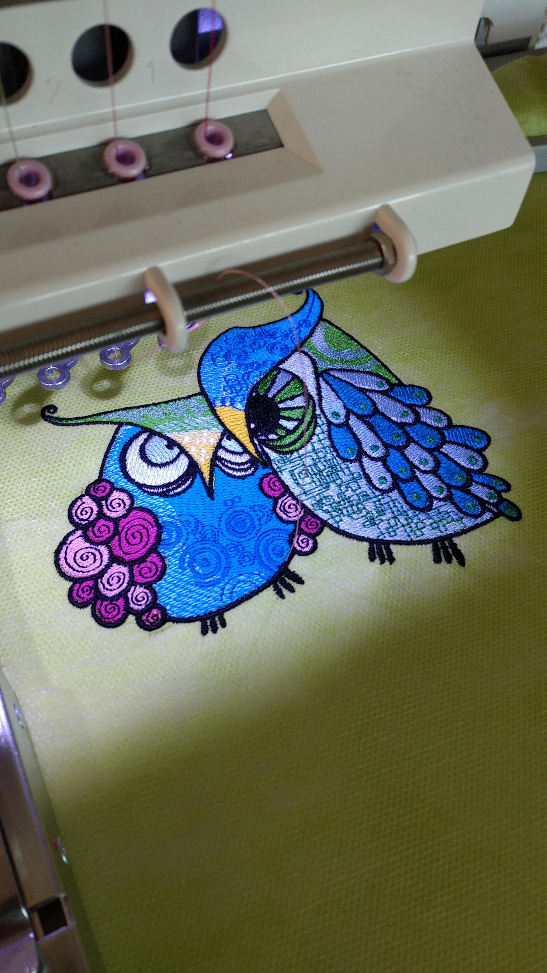Making grouсhy owls embroidery design