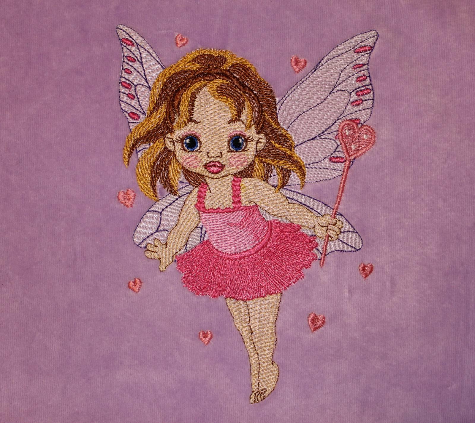 Baby love fairy machine embroidery design