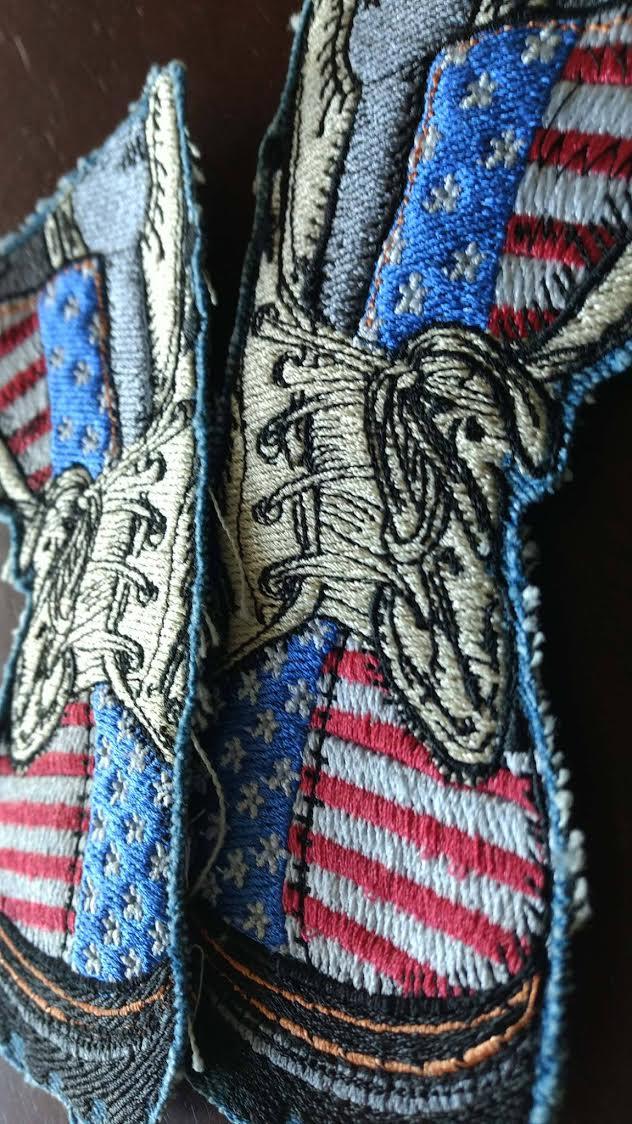 American military boots embroidery design