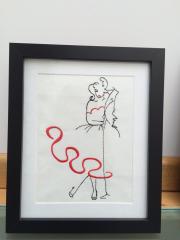 Embroidered picture together forever free design