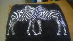 Two zebras free embroidery design