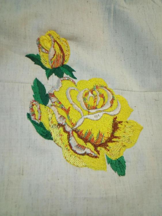 Embroidered flower free design