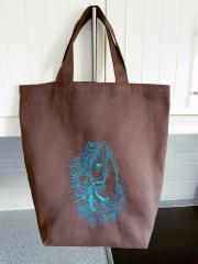 Elegantly Embroidered Bag with Horse and Roses Design