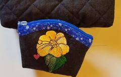 Brighten Your Day with the Yellow Flower Free embroidered Handbag