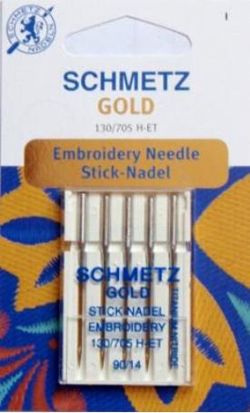 Titanium-coated machine embroidery needles
