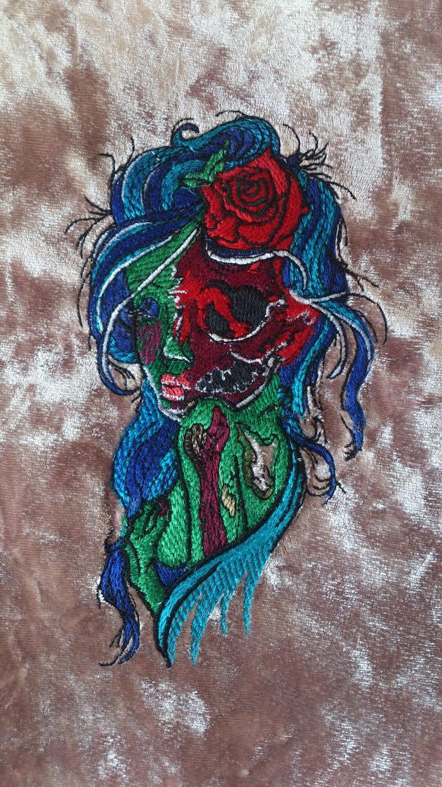 Flower girl embroidery design