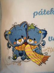 Couple of kitten embroidery design