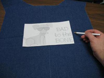 Mark point for machine embroidery design Mark place for embroidery