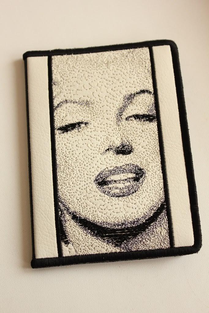 Embroidered casewith Marilyn Monroe
