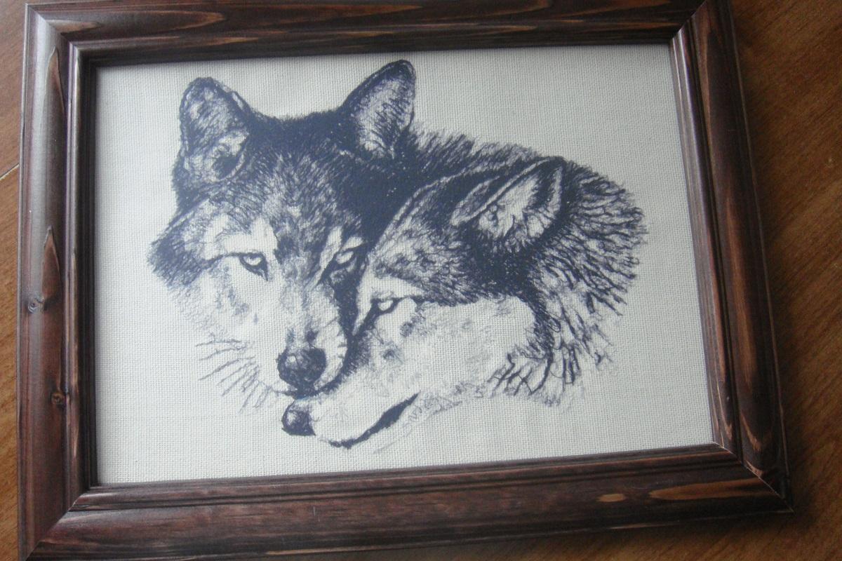 Wolfs embroidered free design