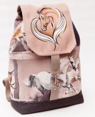 Exquisite Backpack Featuring Horse Heart Free Embroidery Design